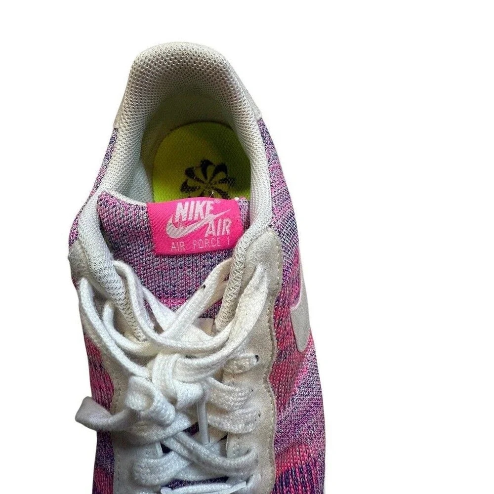 Nike Air Force 1 Crater Flyknit Womens Size 11 Fuchsia Glow DC7273-500 Sneakers - Picture 8 of 10